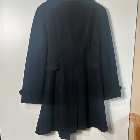 GIACCA DOUBLE BREASTED BLACK WOOL BLEND COAT WOMEN IN SIZE M - Picture 6 of 13